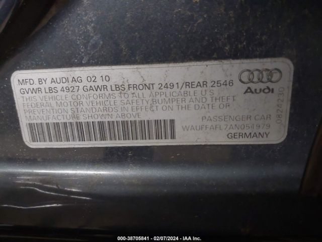 Photo 8 VIN: WAUFFAFL7AN051979 - AUDI A4 