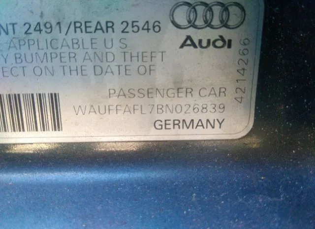 Photo 8 VIN: WAUFFAFL7BN026839 - AUDI A4 