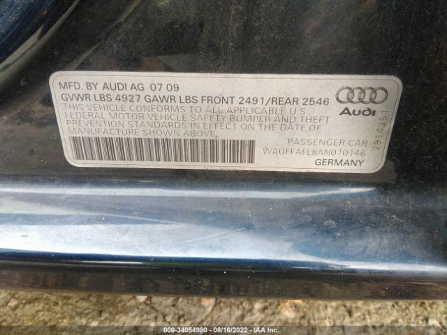 Photo 8 VIN: WAUFFAFL8AN010146 - AUDI A4 