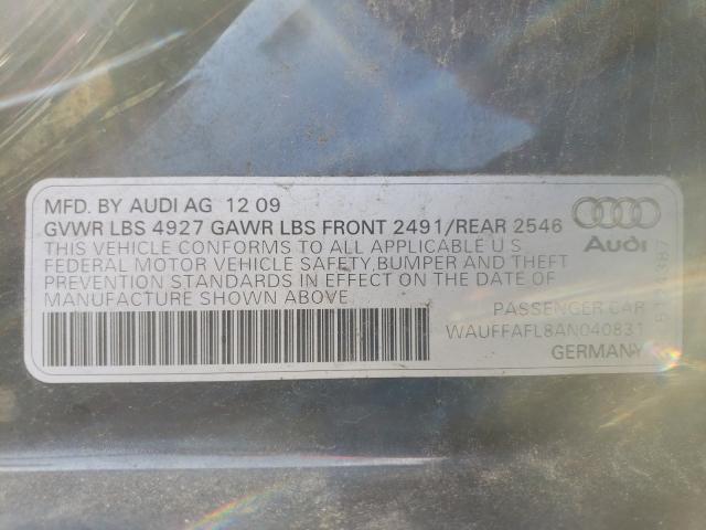 Photo 9 VIN: WAUFFAFL8AN040831 - AUDI A4 PREMIUM 