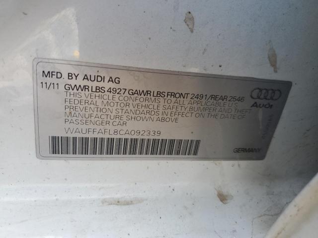 Photo 12 VIN: WAUFFAFL8CA092339 - AUDI A4 