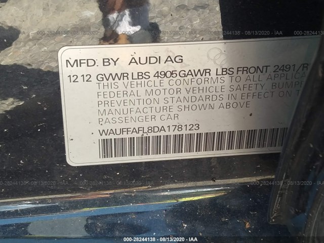 Photo 8 VIN: WAUFFAFL8DA178123 - AUDI A4 