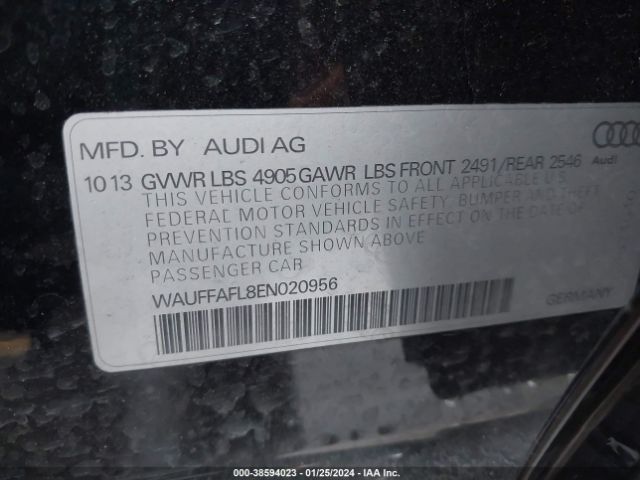 Photo 8 VIN: WAUFFAFL8EN020956 - AUDI A4 