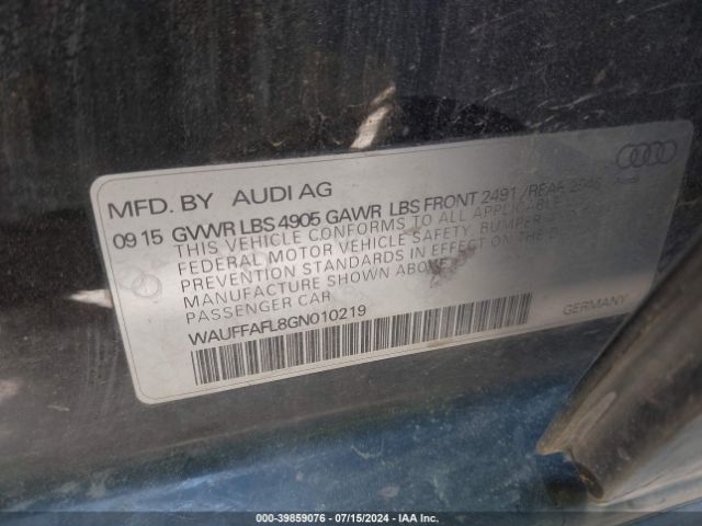 Photo 8 VIN: WAUFFAFL8GN010219 - AUDI A4 