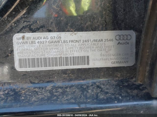 Photo 8 VIN: WAUFFAFL9AN010656 - AUDI A4 