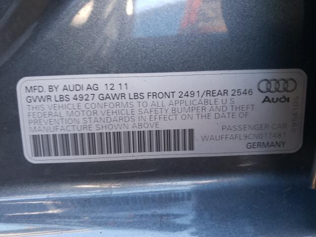 Photo 9 VIN: WAUFFAFL9CN017481 - AUDI A4 