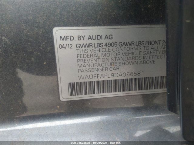 Photo 8 VIN: WAUFFAFL9DA056581 - AUDI A4 