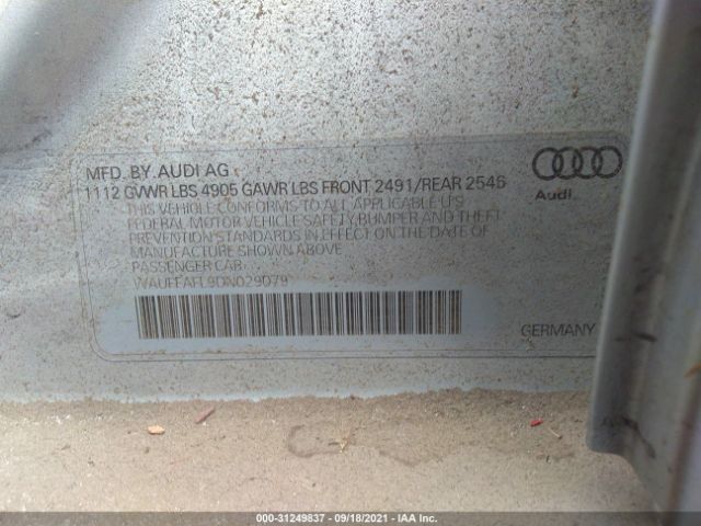 Photo 8 VIN: WAUFFAFL9DN029079 - AUDI A4 