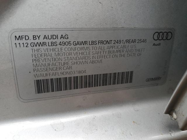 Photo 11 VIN: WAUFFAFL9DN031804 - AUDI A4 PREMIUM 