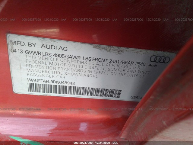 Photo 8 VIN: WAUFFAFL9DN048943 - AUDI A4 