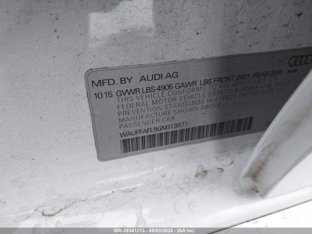 Photo 8 VIN: WAUFFAFL9GN013971 - AUDI A4 