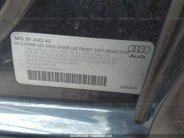 Photo 8 VIN: WAUFFAFLXDN008032 - AUDI A4 