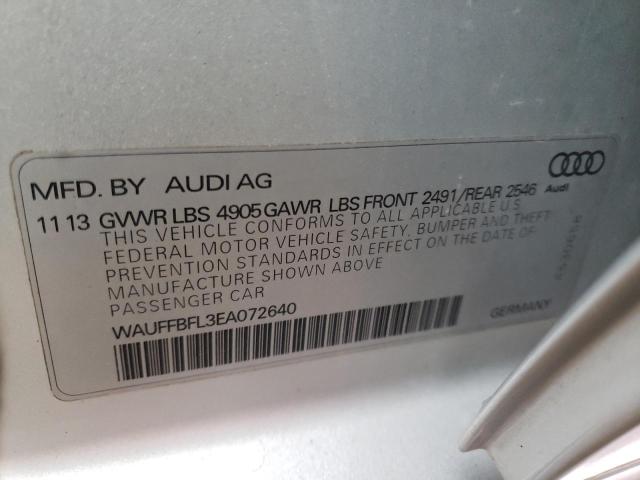 Photo 9 VIN: WAUFFBFL3EA072640 - AUDI A4 PREMIUM 