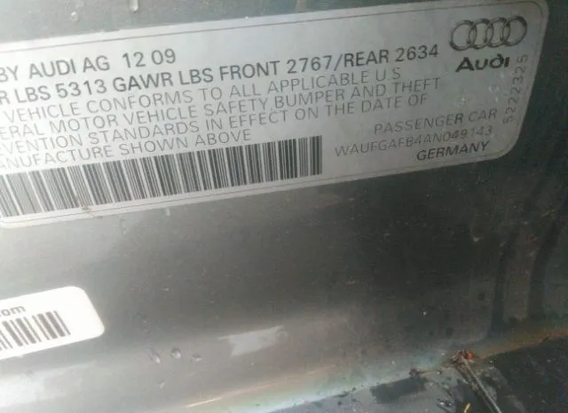 Photo 8 VIN: WAUFGAFB4AN049143 - AUDI A6 