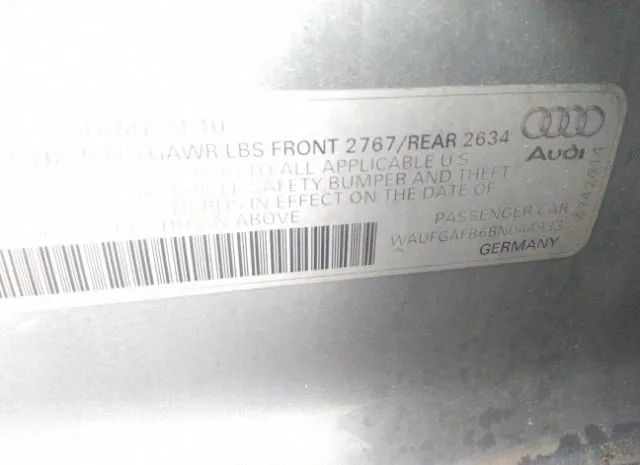 Photo 8 VIN: WAUFGAFB6BN044933 - AUDI A6 