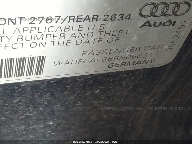 Photo 8 VIN: WAUFGAFB8BN060311 - AUDI A6 