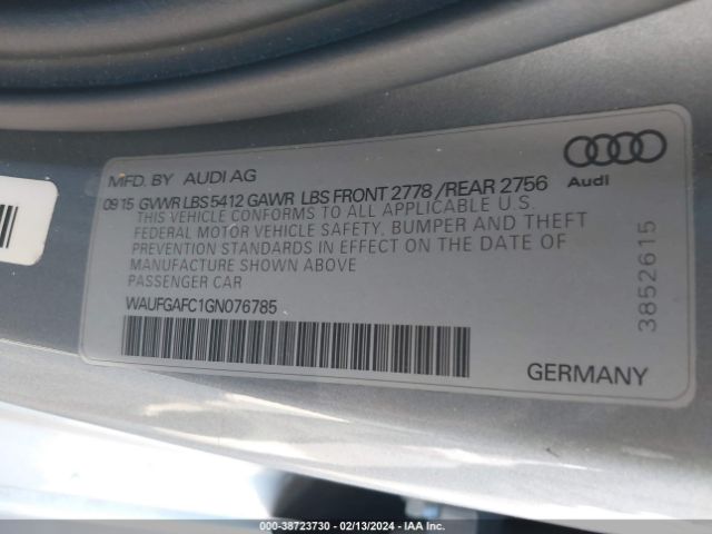 Photo 8 VIN: WAUFGAFC1GN076785 - AUDI A6 