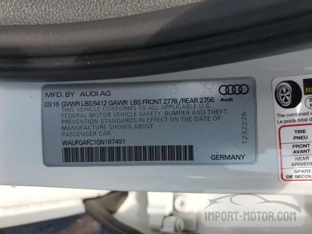 Photo 11 VIN: WAUFGAFC1GN167491 - AUDI A6 