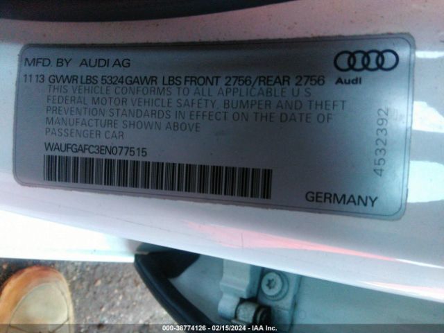 Photo 8 VIN: WAUFGAFC3EN077515 - AUDI A6 