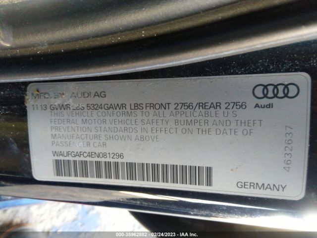 Photo 8 VIN: WAUFGAFC4EN081296 - AUDI A6 