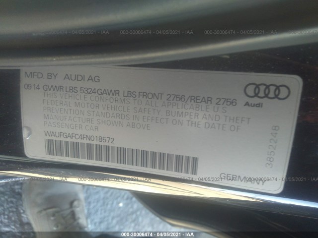 Photo 8 VIN: WAUFGAFC4FN018572 - AUDI A6 