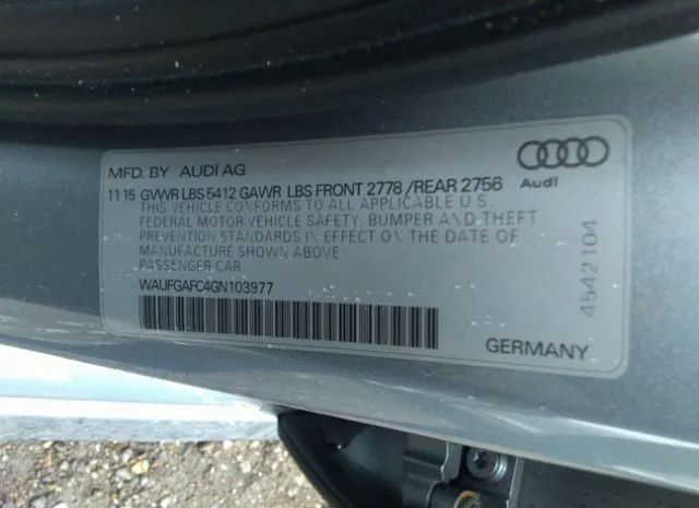 Photo 8 VIN: WAUFGAFC4GN103977 - AUDI A6 