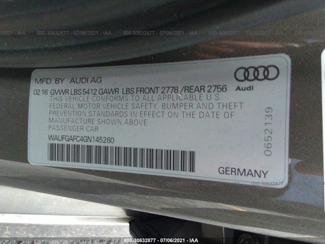 Photo 8 VIN: WAUFGAFC4GN145260 - AUDI A6 