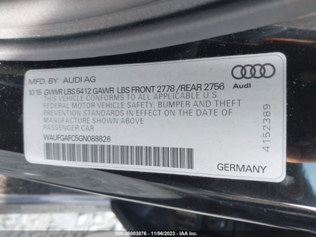 Photo 8 VIN: WAUFGAFC5GN088826 - AUDI A6 