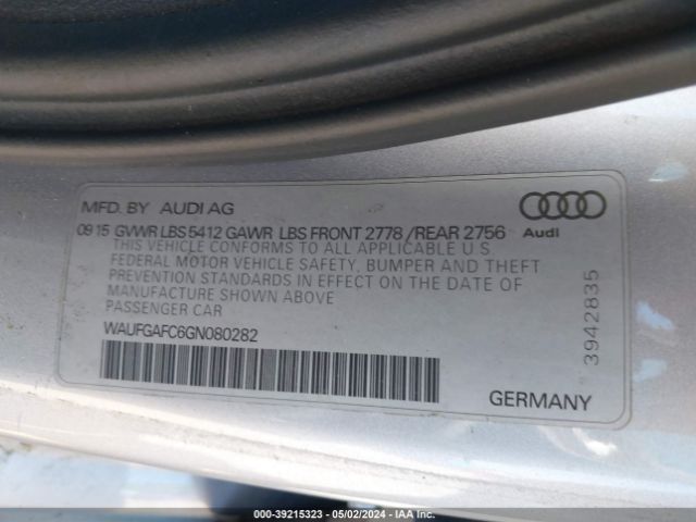 Photo 8 VIN: WAUFGAFC6GN080282 - AUDI A6 