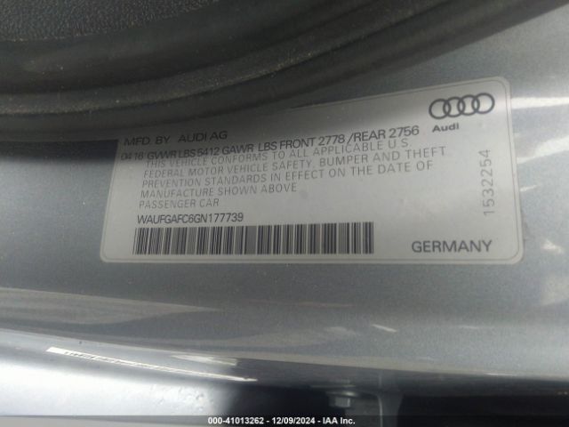 Photo 8 VIN: WAUFGAFC6GN177739 - AUDI A6 