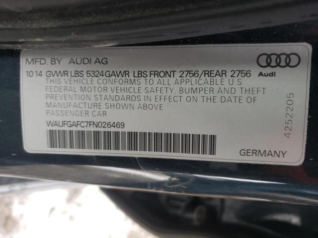 Photo 9 VIN: WAUFGAFC7FN026469 - AUDI A6 PREMIUM 