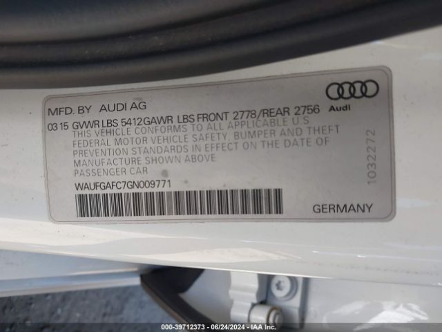 Photo 8 VIN: WAUFGAFC7GN009771 - AUDI A6 