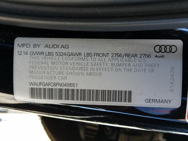 Photo 9 VIN: WAUFGAFC8FN049551 - AUDI A6 