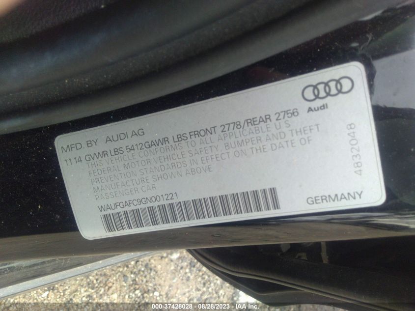 Photo 8 VIN: WAUFGAFC9GN001221 - AUDI A6 