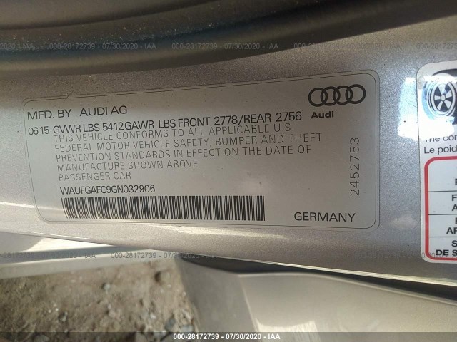 Photo 8 VIN: WAUFGAFC9GN032906 - AUDI A6 