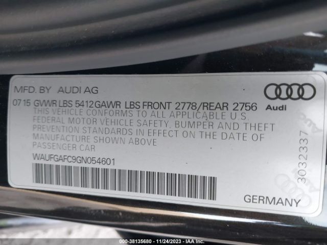 Photo 8 VIN: WAUFGAFC9GN054601 - AUDI A6 