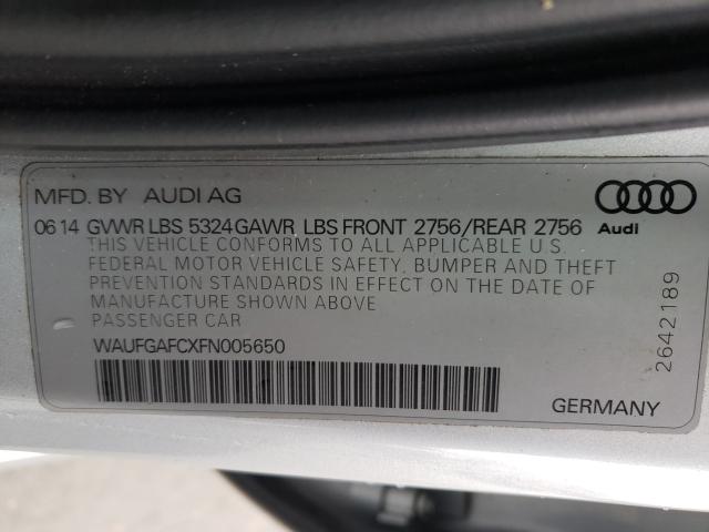 Photo 9 VIN: WAUFGAFCXFN005650 - AUDI A6 PREMIUM 