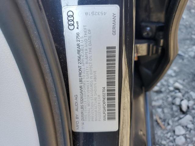 Photo 11 VIN: WAUFGAFCXFN032704 - AUDI A6 