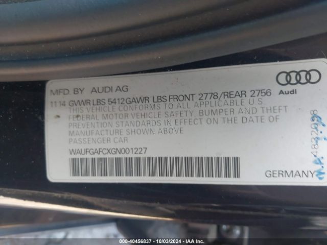 Photo 8 VIN: WAUFGAFCXGN001227 - AUDI A6 