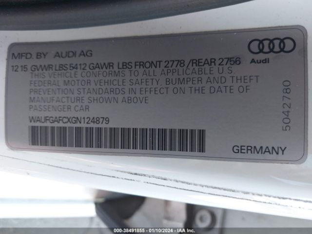 Photo 8 VIN: WAUFGAFCXGN124879 - AUDI A6 