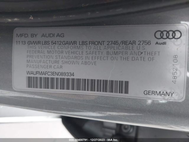 Photo 8 VIN: WAUFMAFC3EN089334 - AUDI A6 