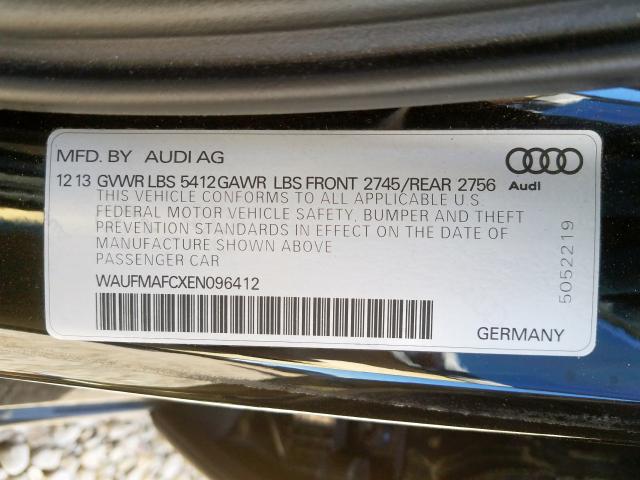 Photo 9 VIN: WAUFMAFCXEN096412 - AUDI A6 