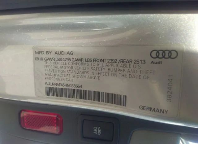 Photo 8 VIN: WAUFNAF45HN038654 - AUDI A4 