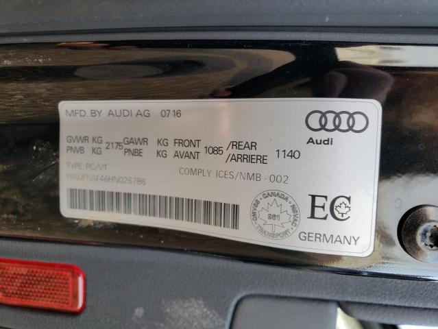 Photo 9 VIN: WAUFNAF46HN026786 - AUDI A4 PRESTIG 