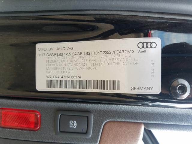 Photo 9 VIN: WAUFNAF47HN066374 - AUDI A4 PRESTIG 