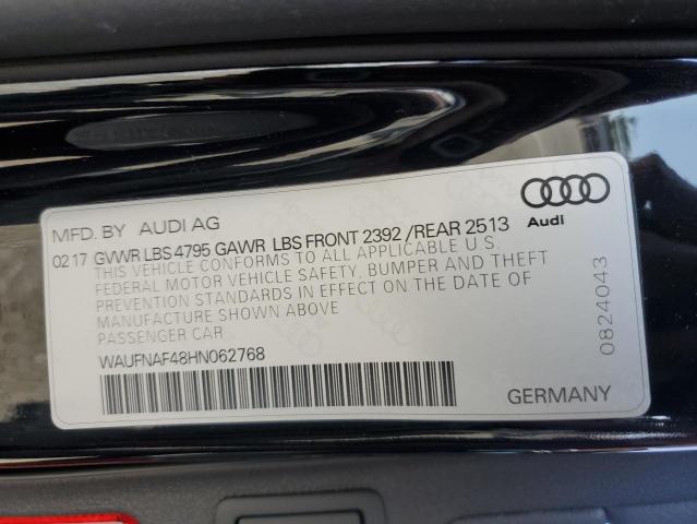 Photo 11 VIN: WAUFNAF48HN062768 - AUDI A4 PRESTIG 