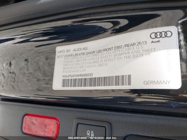 Photo 8 VIN: WAUFNAF49HN065033 - AUDI A4 