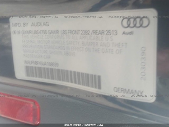 Photo 8 VIN: WAUFNBF49JA188639 - AUDI A4 