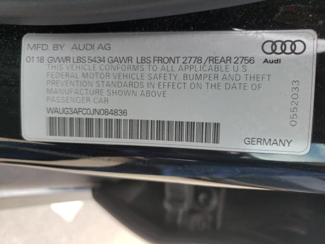 Photo 9 VIN: WAUG3AFC0JN084836 - AUDI A6 PREMIUM 