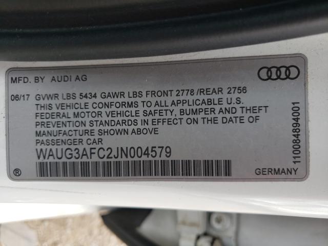 Photo 9 VIN: WAUG3AFC2JN004579 - AUDI A6 PREMIUM 